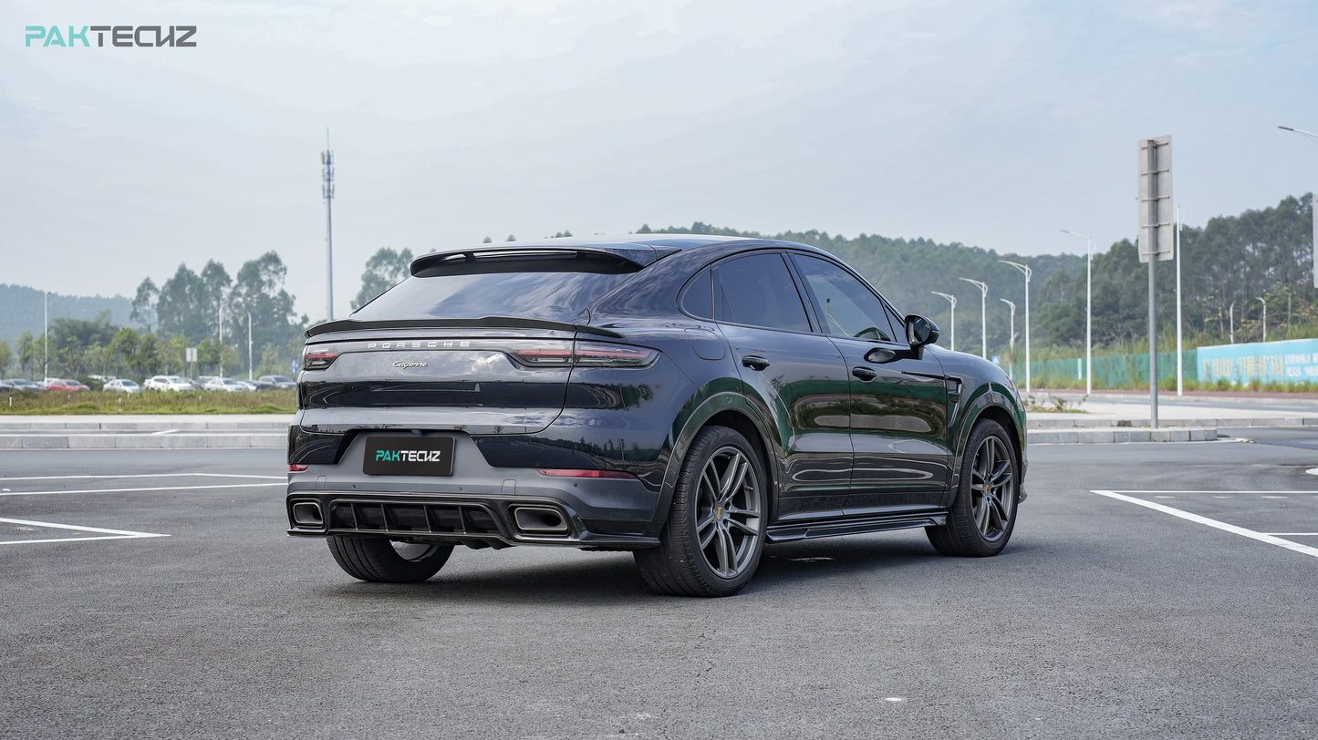 Dry Carbon Fiber Porsche Cayenne (9YA) Ducktail Rear Spoiler (Paktechz Design)