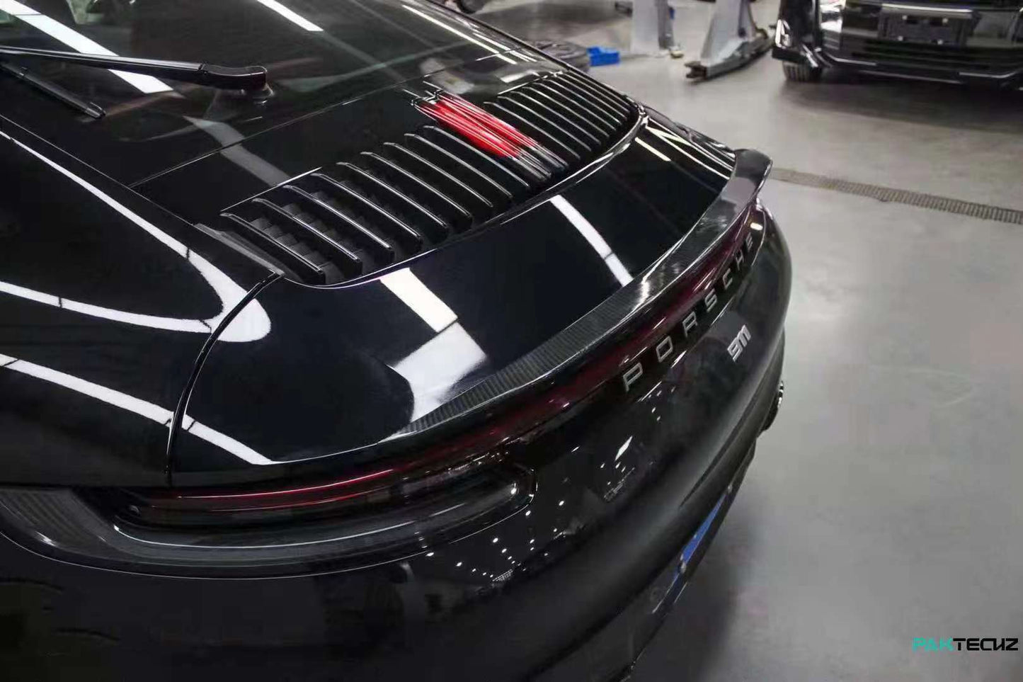 Dry Carbon Fiber Porsche 911 (992) Ducktail Rear Spoiler (Paktechz Design)