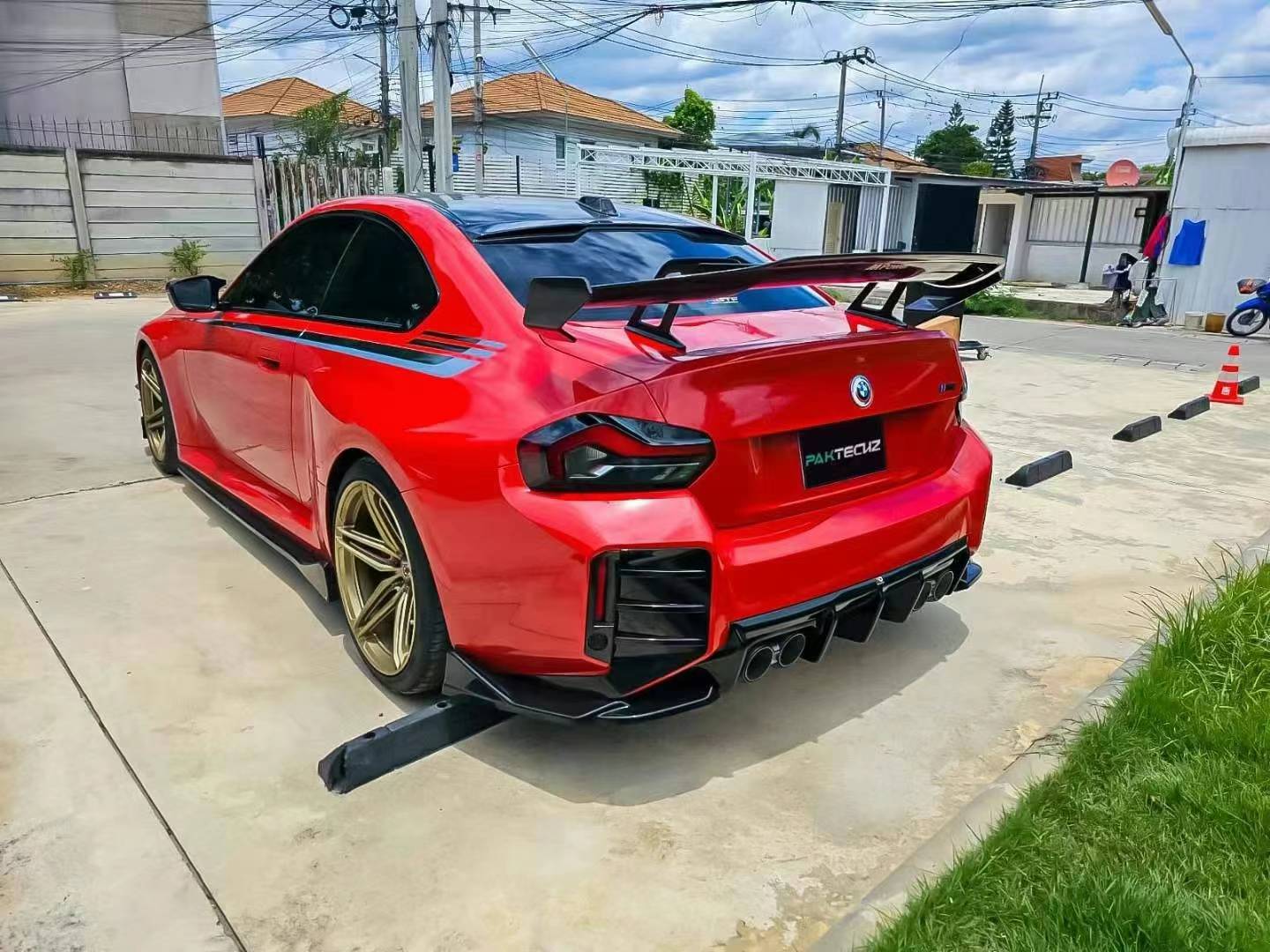 Dry Carbon Fiber BMW M2 (G87) Side Skirts Ver.2 (Paktechz Design)