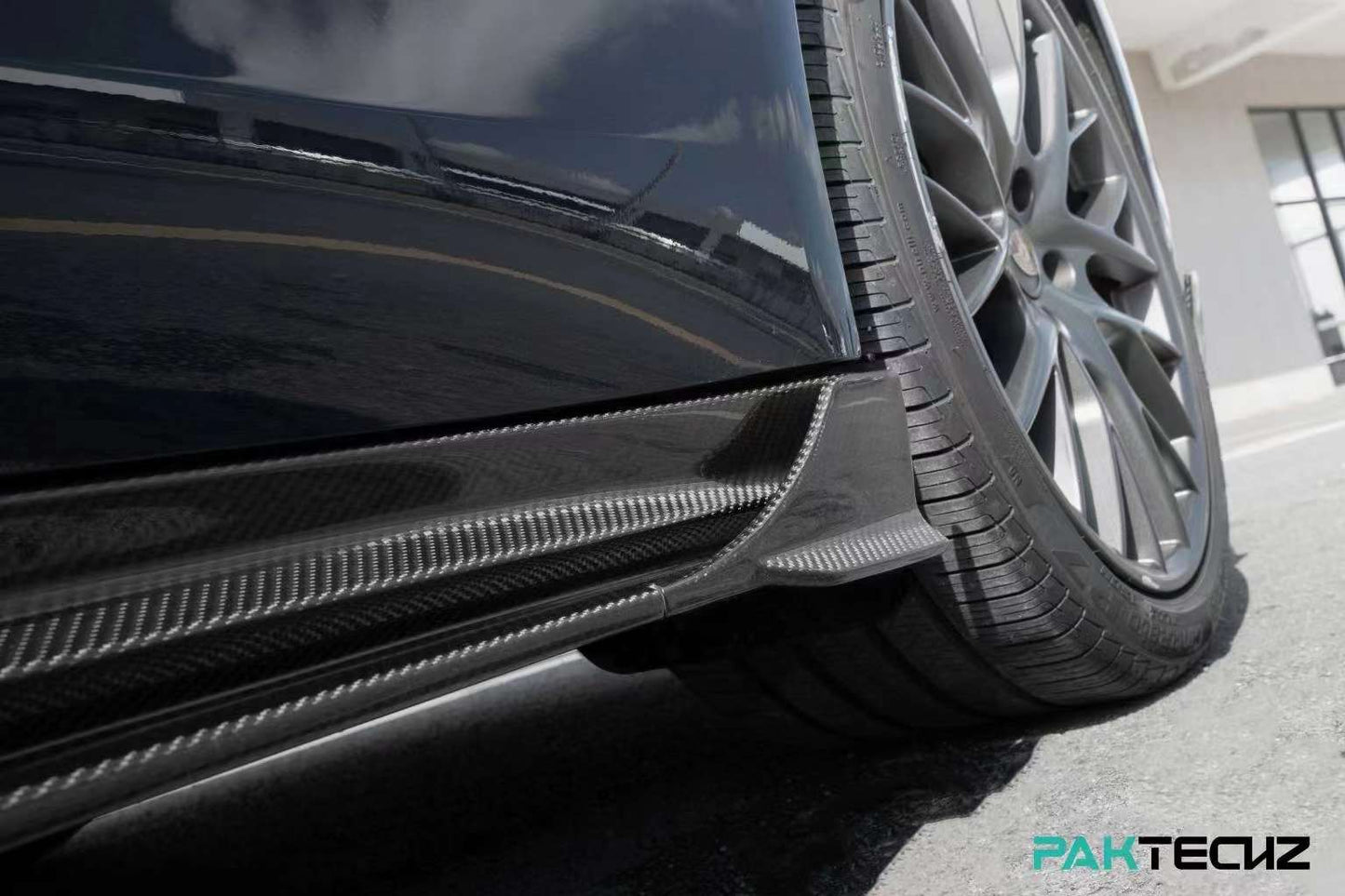 Dry Carbon Fiber Porsche Panamera (971) Side Skirts (Paktechz Design)