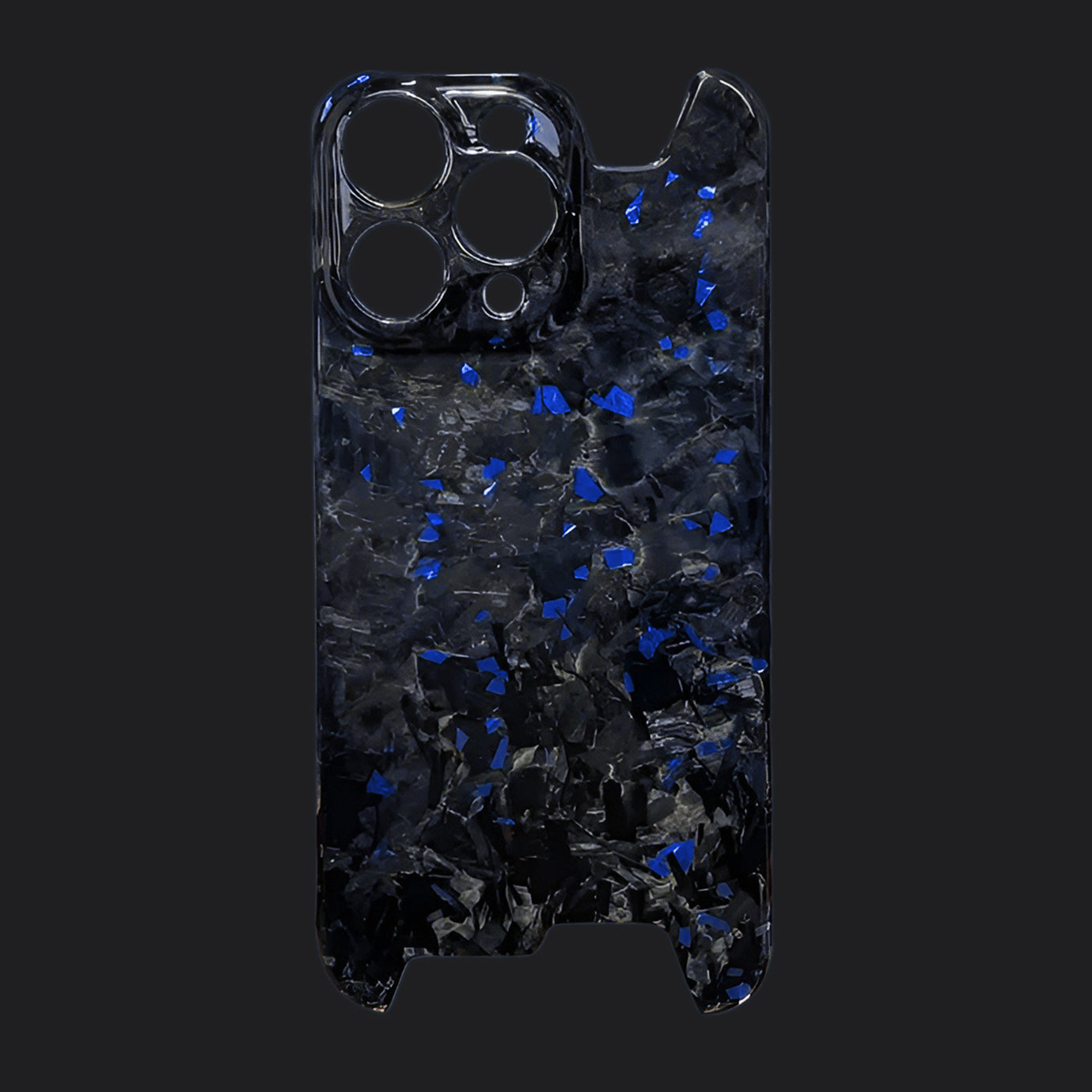iPhone 100% Carbon Fiber Forged Case V2 - Blue Sparkles