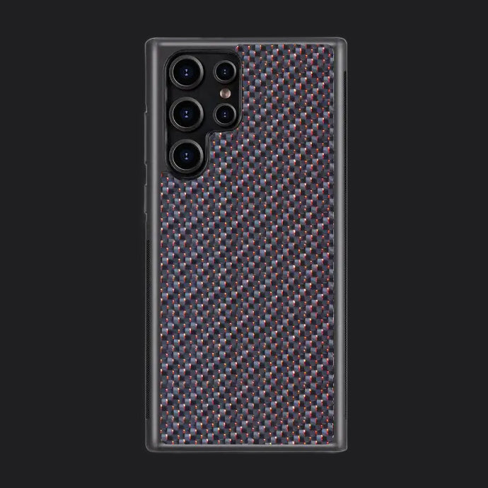 Samsung Carbon Fiber Case - Twill Weave Red Reflections