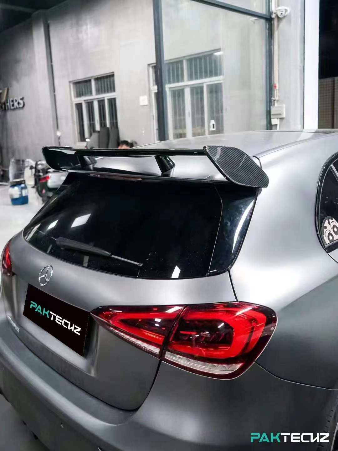 Dry Carbon Fiber Mercedes A-Class (W177) Rear Wing (Paktechz Design)