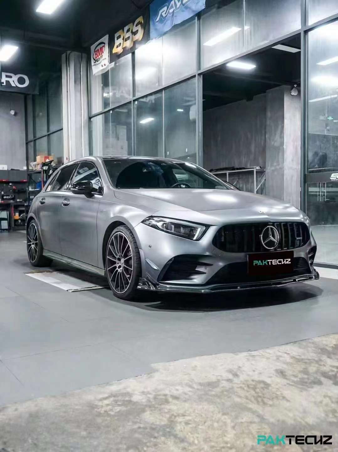 Dry Carbon Fiber Mercedes A-Class (W177) Front Lip Ver.1 (Paktechz Design)