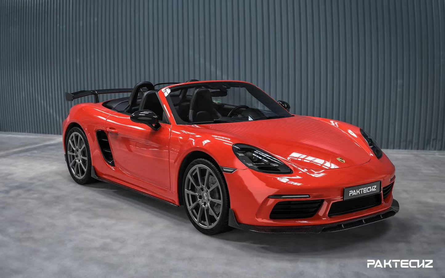 Dry Carbon Fiber Porsche 718 (982) Front Lip (Paktechz Design)