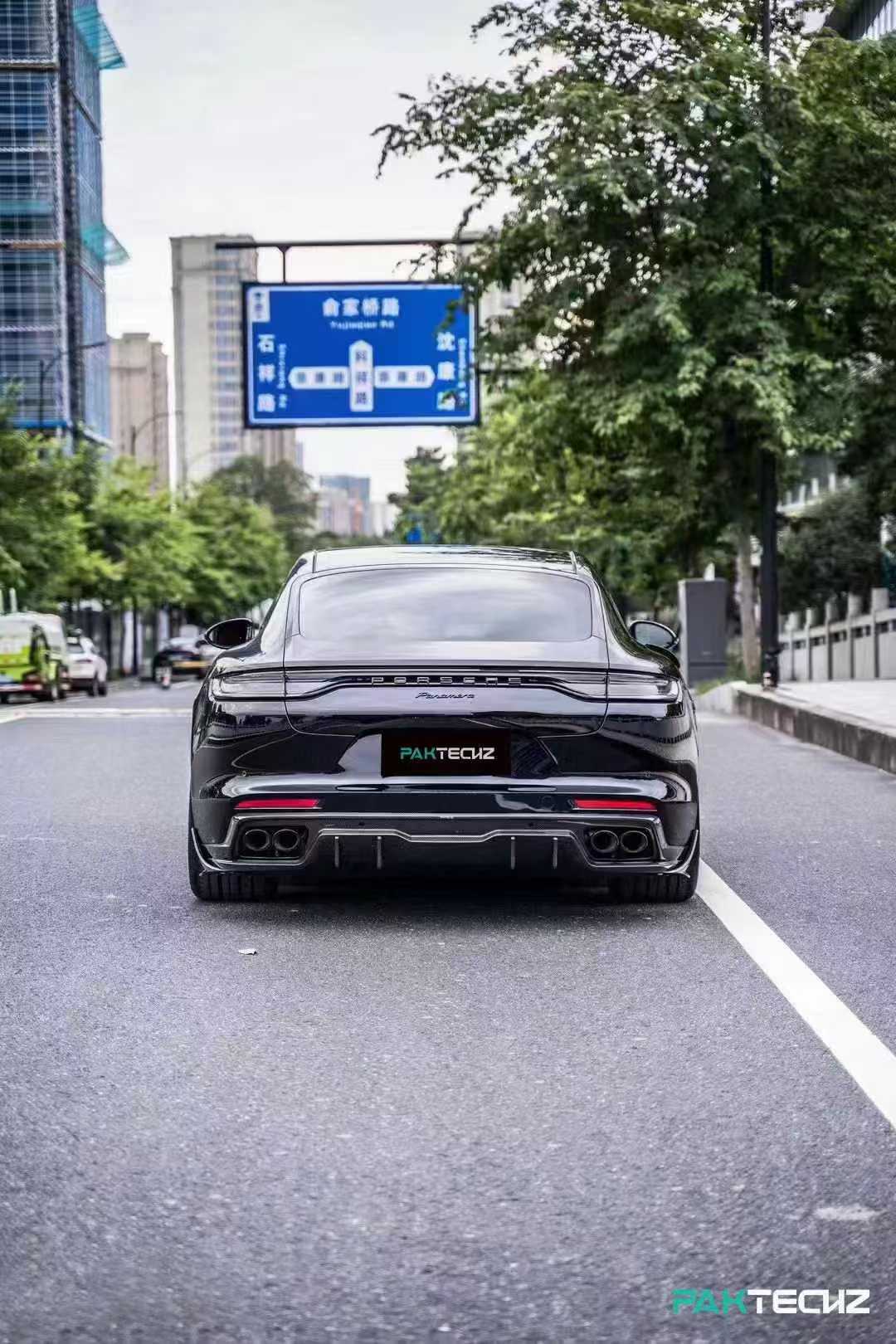 Dry Carbon Fiber Porsche Panamera (971) Rear Diffuser (Paktechz Design)