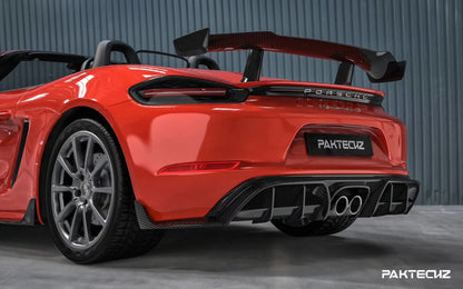 Dry Carbon Fiber Porsche 718 (982) Rear Diffuser (Paktechz Design)