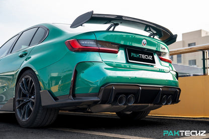 Dry Carbon Fiber BMW M3/M4 (G8X) Rear Wing Ver.2 (Paktechz Design)