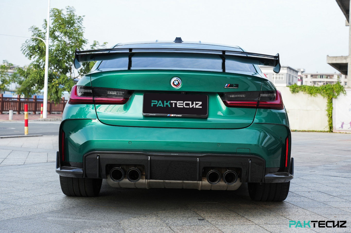 Dry Carbon Fiber BMW M3/M4 (G8X) Rear Wing Ver.2 (Paktechz Design)