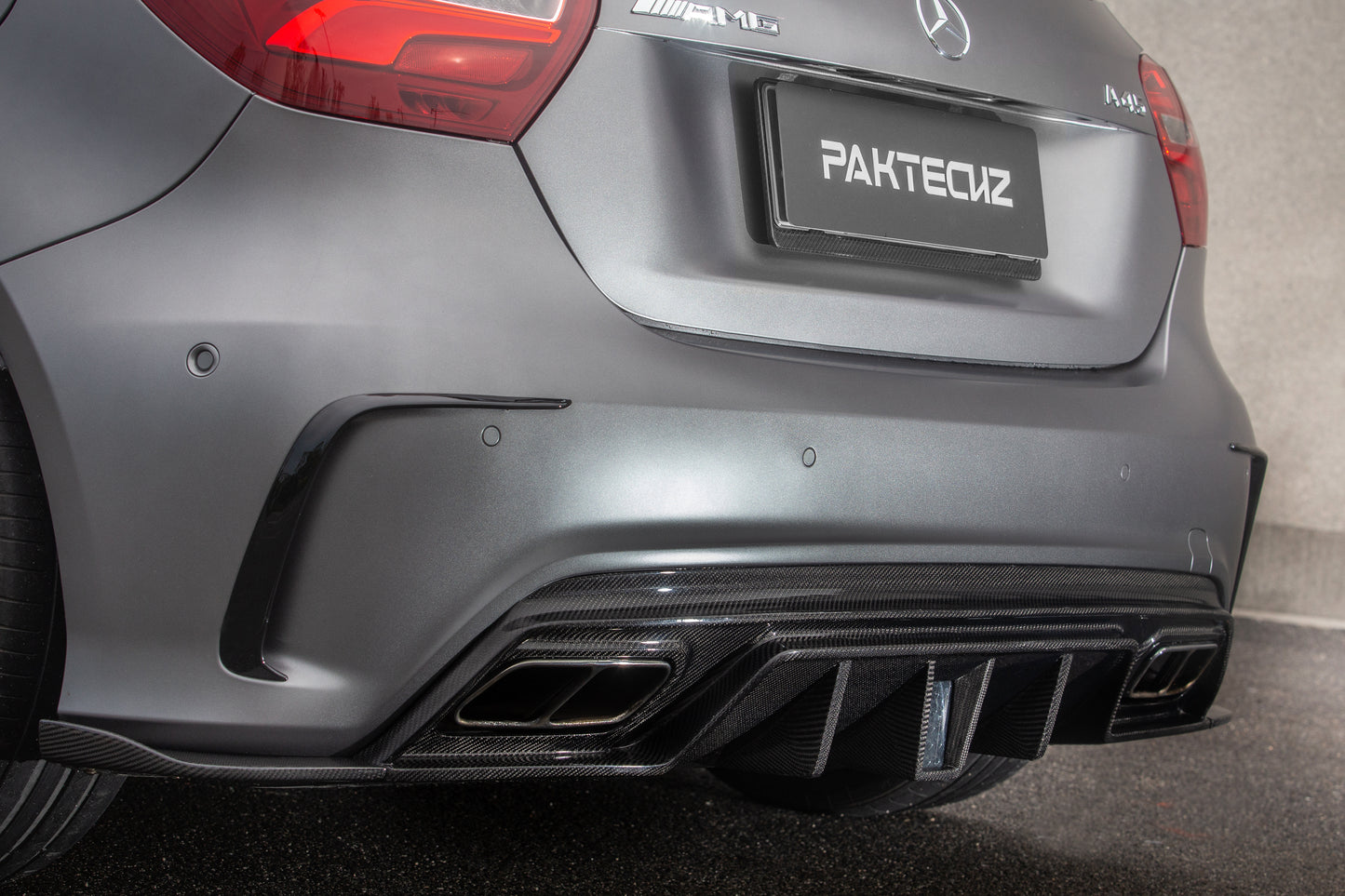 Carbon Fiber Mercedes A-Class (W176) Rear Side Splitter (Paktechz Design)